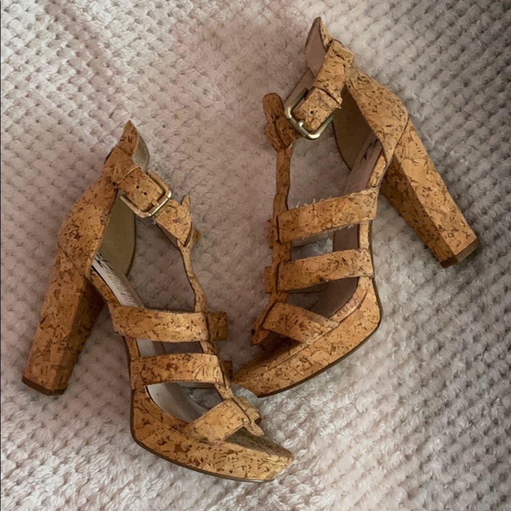 MRKT cork platform heels